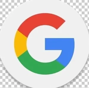 Google logo with red, yellow, green, and blue colors.